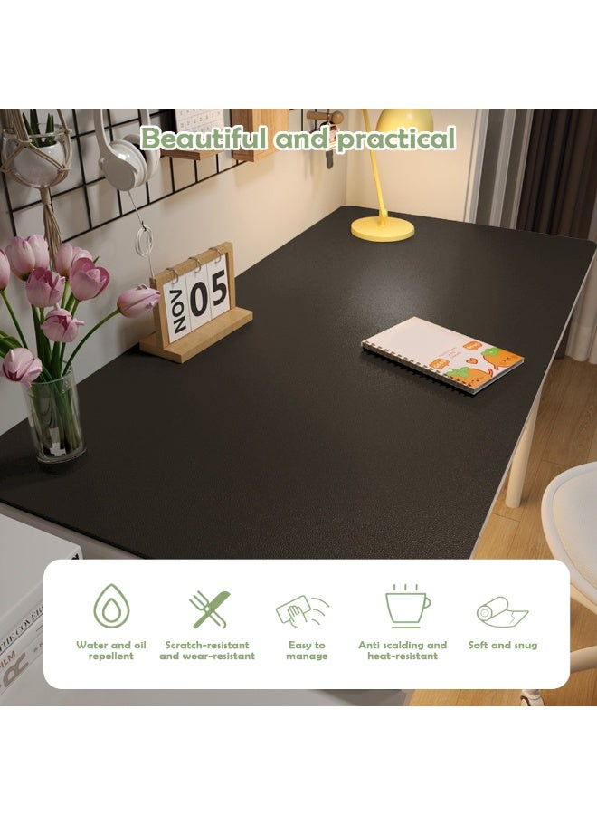 المضادة للانزلاق للماء بو الجلود سطح المكتب وسادة واقية ، تنطبق على الماوس ، مكتب ، مكتب ، المنزل ، كمبيوتر محمول الحبر امتصاص ، 40cm * 120cm ، أسود - Image 5